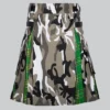 Custom Made Arban Camo Irish Tartan Utility Cargo Hybrid Kilt
