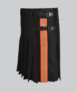 Custom Made Black Firefighter Kilt With Belt