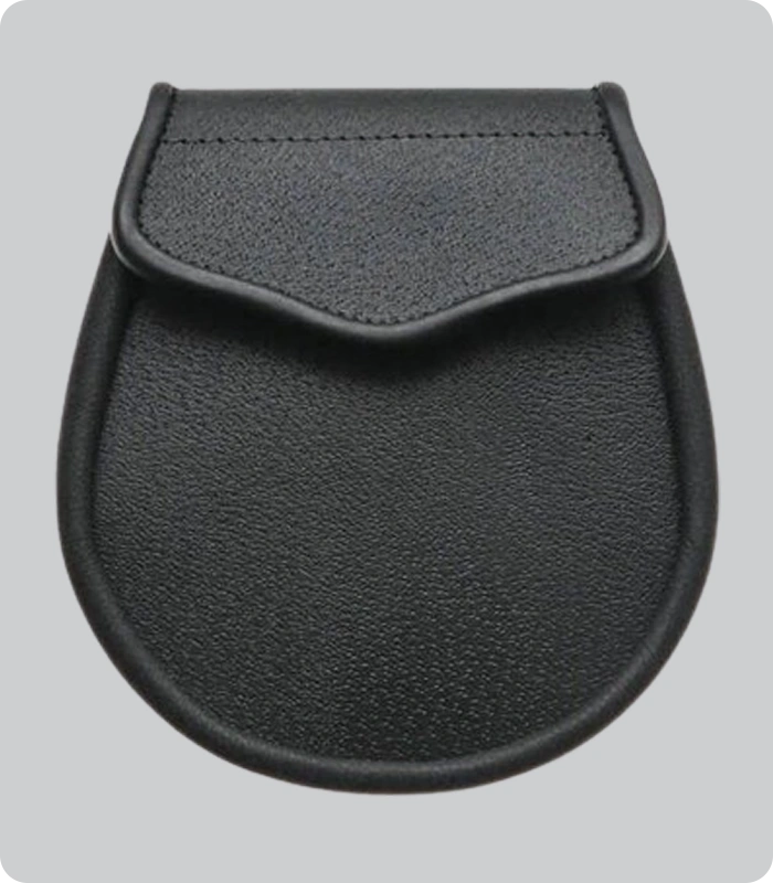Custom Made Black Leather Basic Style Sporran