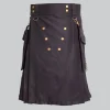 Custom Made Black Utility Kilt