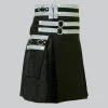 Custom Made Black and White Utility Kilt