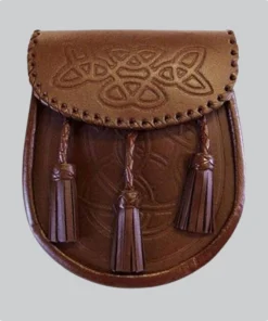 Custom Made Brown Leather Sporran