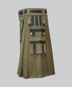 Custom Made Brown Utility Kilt With Pockets
