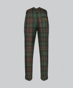 Custom Made Brown Watch Tartan Trouser Back