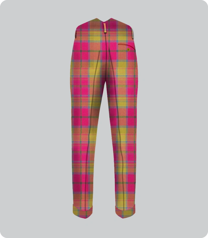 Custom Made Connaught irish Tartan Trouser Back