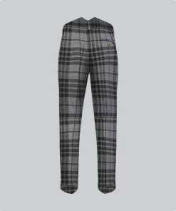 Custom Made Grey Watch Tartan Trouser Back