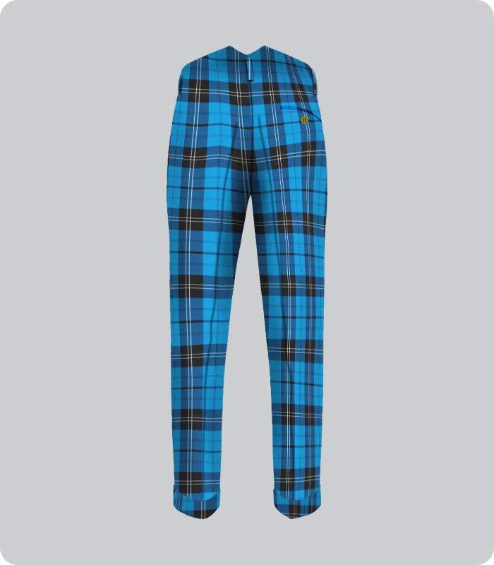 Custom Made High Quality Ramsay Tartan Trouser Back