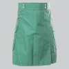 Custom Made Light Green Kilt Utility With Pockets