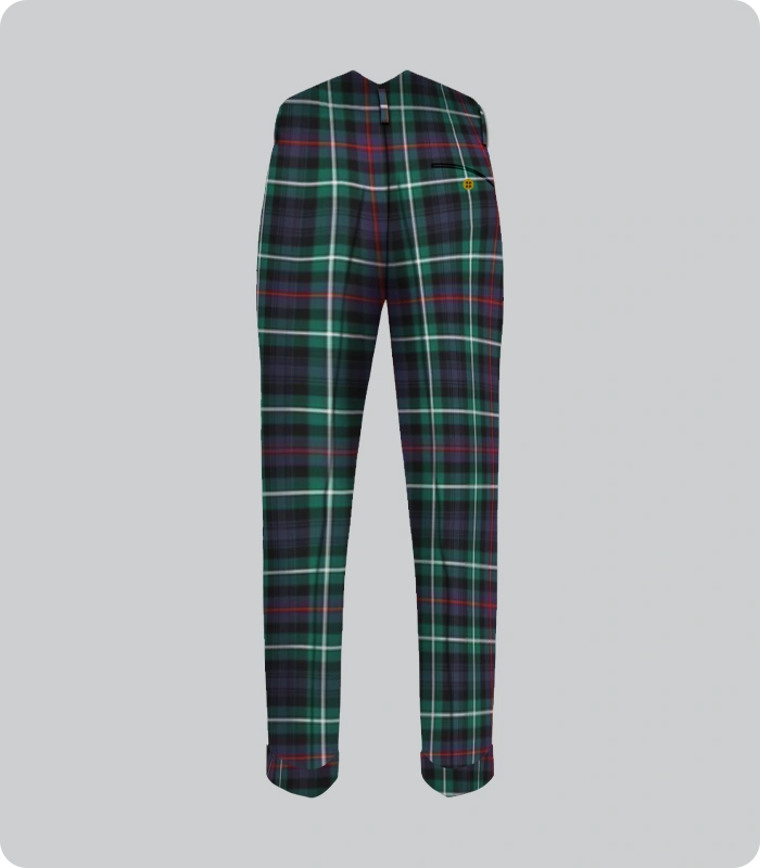 Custom Made National Tartan Trouser Back