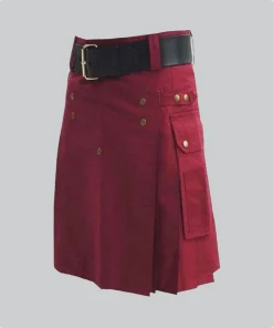 Custom Made Red Utility Kilt