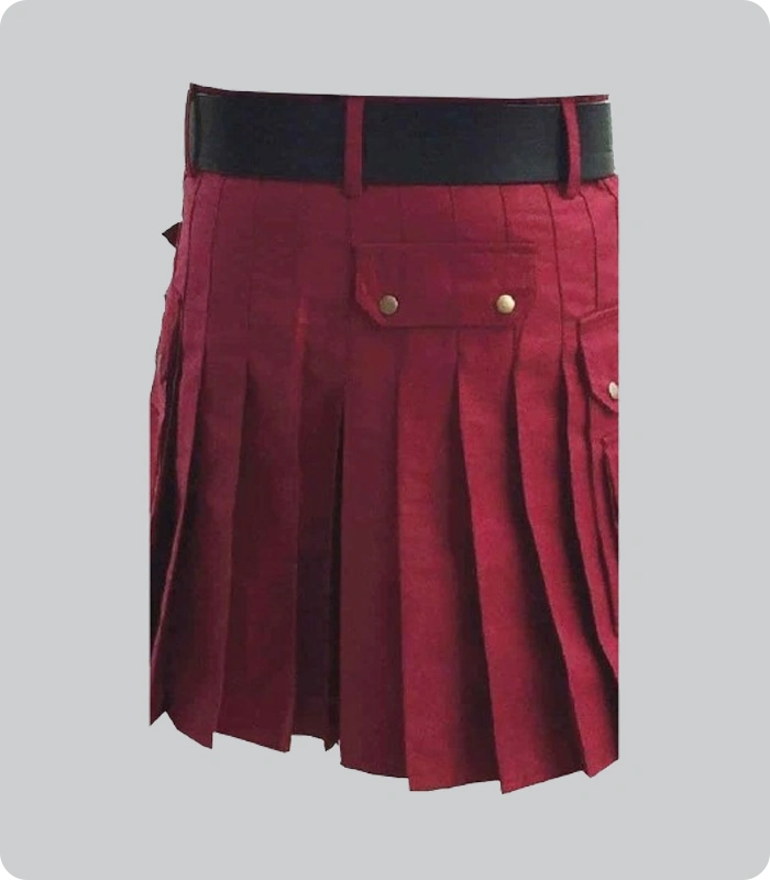 Custom Made Red Utility Kilt Back