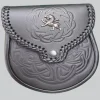 Custom Made Scottish Brown Leather Sporran
