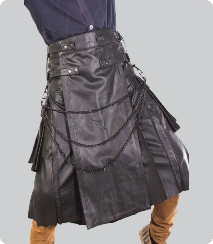 Custom Made Scottish Pride Leather Kilt