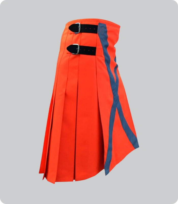 Custom Made Stylish Red Firefighter kilt Back