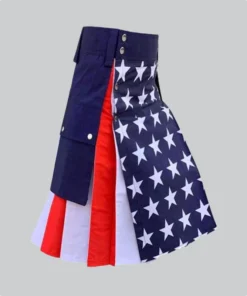 Hand Made Amarican Flag Kilts For Men