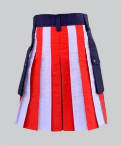 Hand Made Amarican Flag KIlts For Men Back