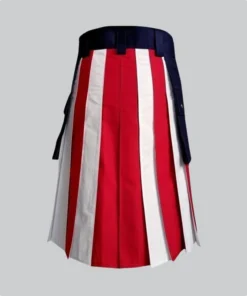 Hand Made Amarican Flag KIlts For Men Side