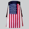 Hand Made American Flag Hybrid Utility Kilt For Men