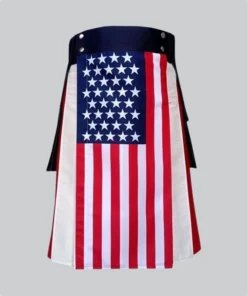 Hand Made American Flag Hybrid Utility Kilt For Men