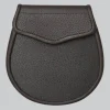 Hand Made Basic Style Black Leather Sporran