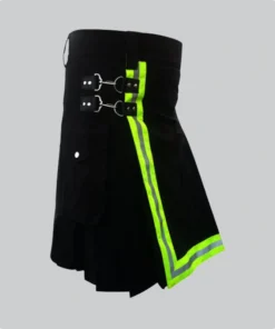 Hand Made Black & Green Utility Kilt