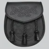 Hand Made Black Leather Sporran