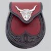 Hand Made Black Matt Leather Sporran
