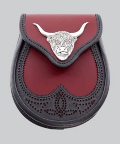 Hand Made Black Matt Leather Sporran