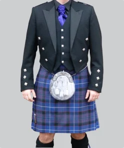 Hand Made Black Prince Charlie Jacket with Five Button Vest