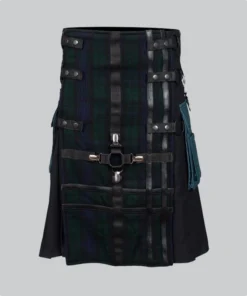 Hand Made Black Watch Tartan Hybrid Kilt