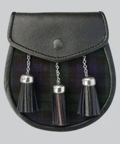 Hand Made Black Watch Tartan Kilt SporranHand Made Black Watch Tartan Kilt Sporran