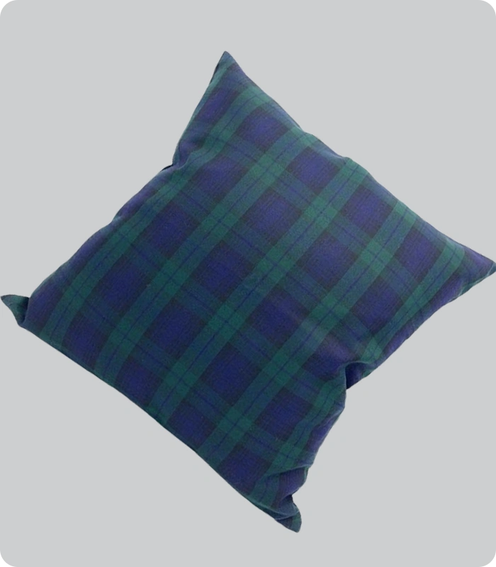 Hand Made Black Watch Tartan Square cushion Cover