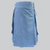Hand Made Blue Denim Kilt
