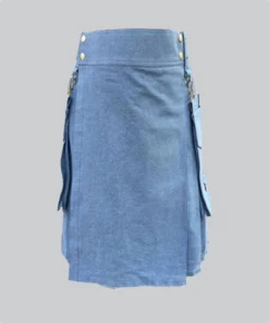 Hand Made Blue Denim Kilt