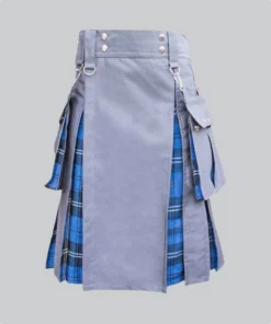Hand Made Blue Hybrid Utility Kilt