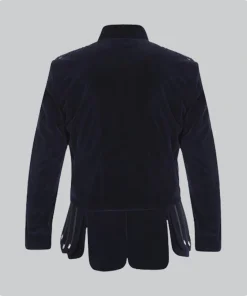 Hand Made Blue Military Drummer Doublet Back