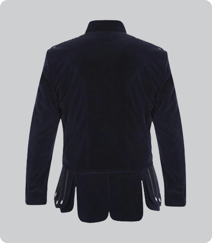 Hand Made Blue Military Drummer Doublet Back