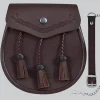 Hand Made Brown Embossed Celtic Leather Sporran
