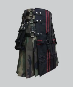 Hand Made Camouflage Gothic Tactical Kilt Back