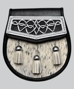 Hand Made Celtic Interweave Plate Sealskin Sporran