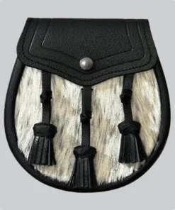 Hand Made Dark Brown Celtic Embossed Sealskin Sporran