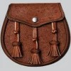Hand Made Dark Brown Leather Sporran