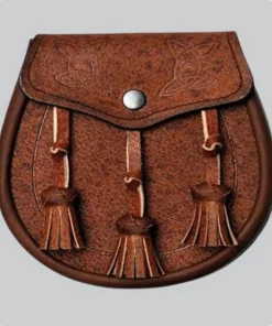 Hand Made Dark Brown Leather Sporran