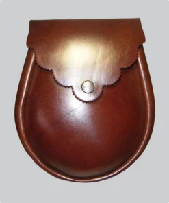 Hand Made Dark Brown Leather Sporran