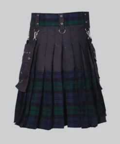Hand Made Deatchable Pockets Modern Utility Kilt Back
