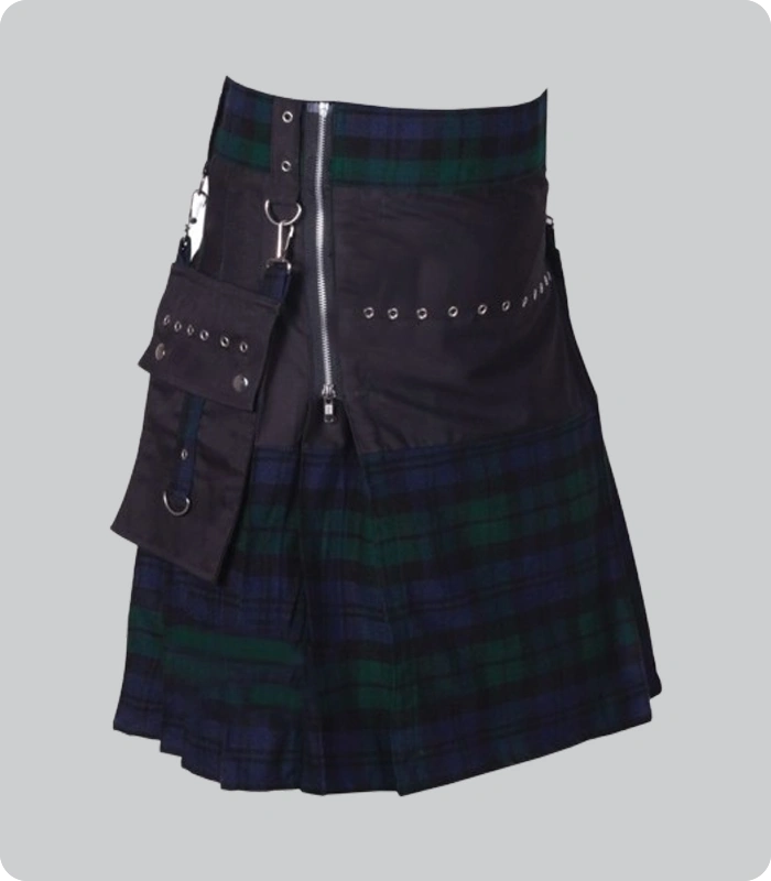 Hand Made Deatchable Pockets Modern Utility Kilt
