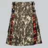 Hand Made Digital Camo Buchanan Tartan Hybrid Kilt