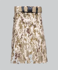 Hand Made Digital Fashion Camo Utility Kilt Back