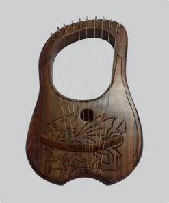Hand Made Dragon Designe Rosewood 10 Strings Lyre Harp