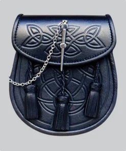 Hand Made Embossed Leather Sporran With Pin Lock
